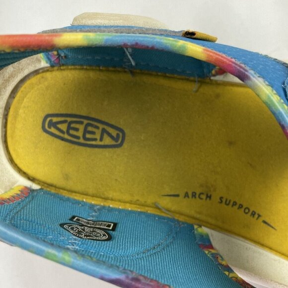 Keen Knotch River Creek Strappy Sandals Size Youth 1 Blue 1025647 Hook And Loop - Picture 9 of 9